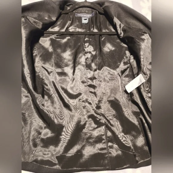 French Connection Black Virgin Wool Womens Blazer Size 4 Career Workwear - Picture 6 of 8